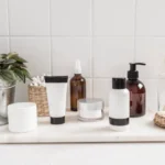 Morning Skincare Routine for Dry Skin-- Flat Lay of Hydrating Skincare Products